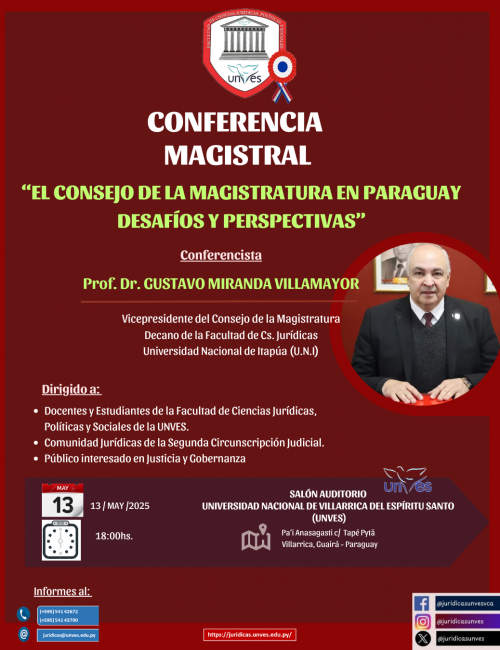 Instagram – Post 1 Flyer-Conferencia - El Consejo de la Magistratura en Paraguay