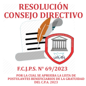 Resolución N° 69/2023 Aprobación de la lista de Postulantes Beneficiarios de la Ley de Gratuidad del C.P.A. 2023.